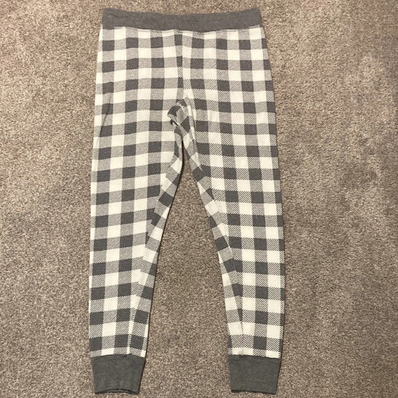 Warm Essentials by Cuddl Duds gray & white Buffalo check thermal set M/L - Picture 10 of 15